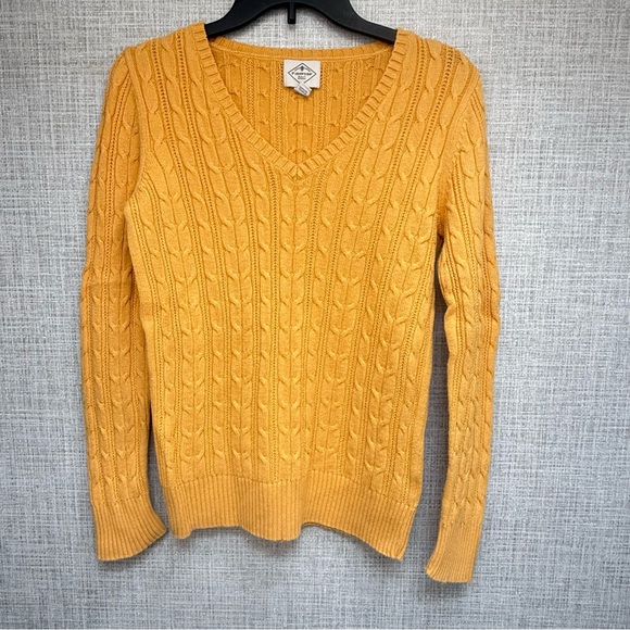 St. John's Bay Sweaters - St. John’s Bay Women’s V-Neck Long Sleeve Pullover Sweater | Goldrod | Small